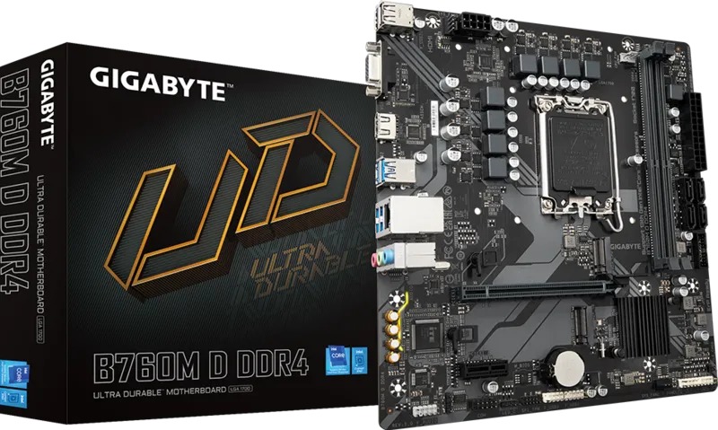 Bo Mạch Chủ Gigabyte B760M D DDR4 (M-ATX/Socket LGA1700/2 khe RAM)