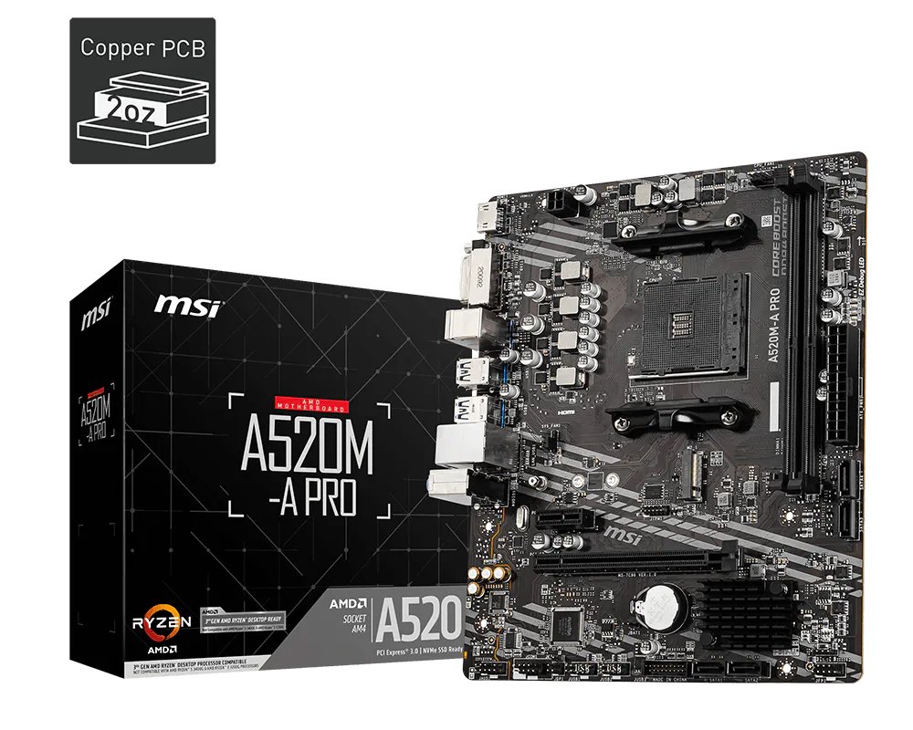 Bo Mạch Chủ MSI A520M-A PRO