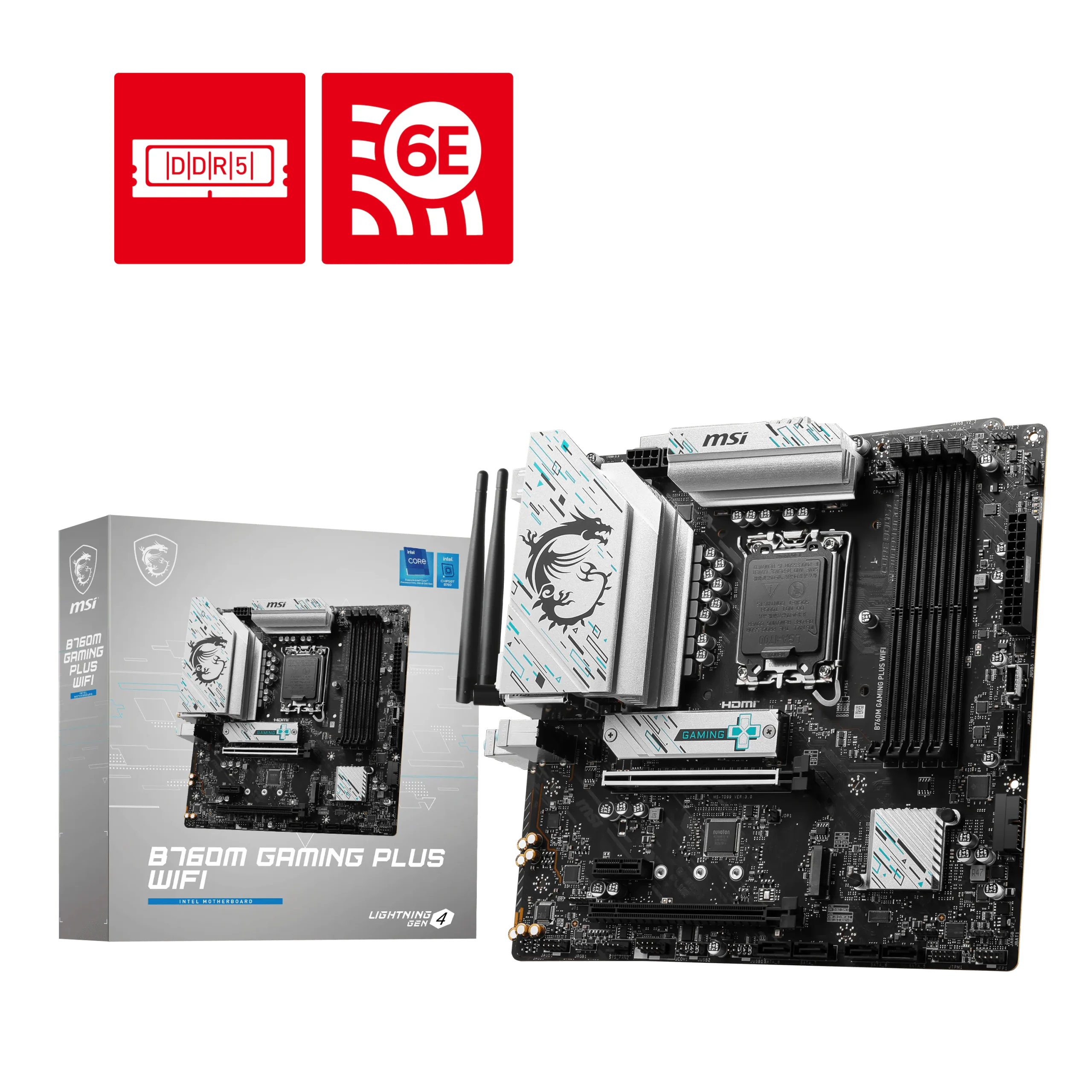 Bo Mạch Chủ MSI B760M GAMING PLUS WIFI D5 ( 4 khe RAM)