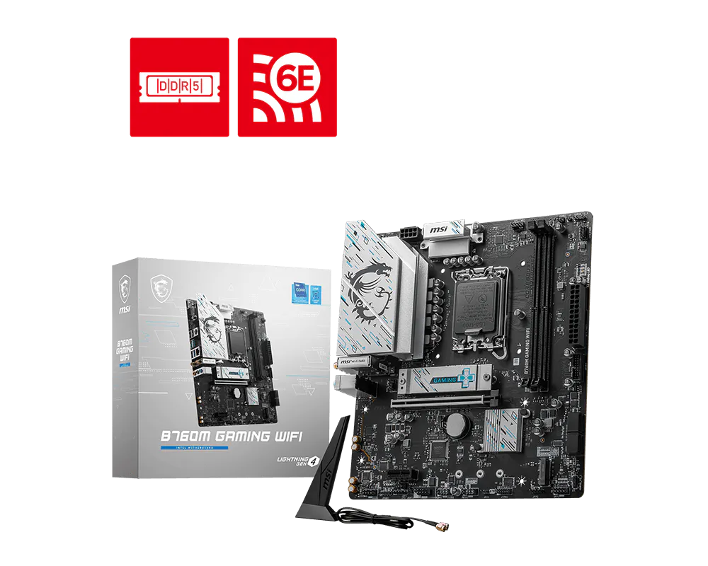 Bo Mạch Chủ MSI B760M GAMING WIFI D5 (2 khe RAM)