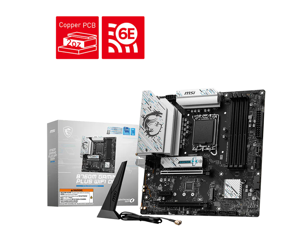 Bo Mạch Chủ MSI B760M Gaming Plus WIFI DDR4 ( 4 khe RAM)