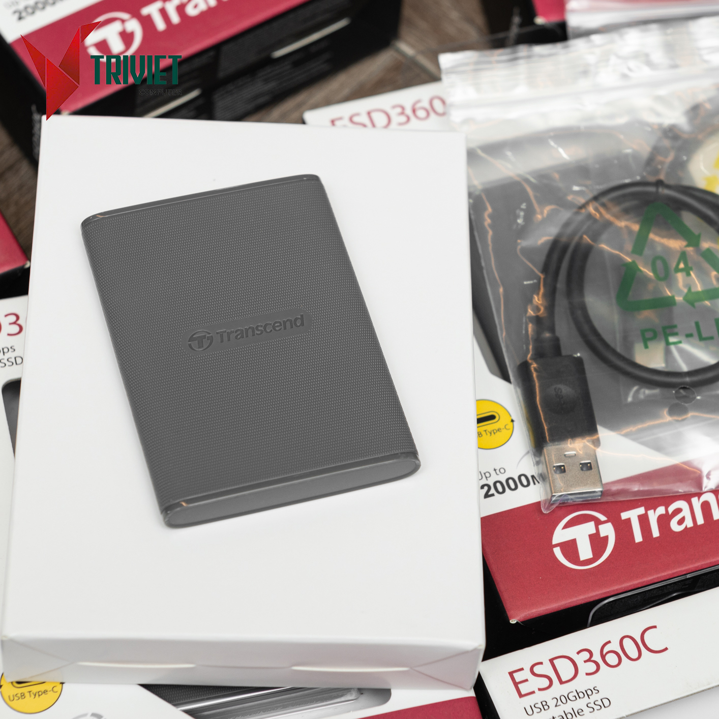 Ổ cứng di động Trancend 1tb ESD360C USB 20Gbps Type-C (TS1TESD360C)