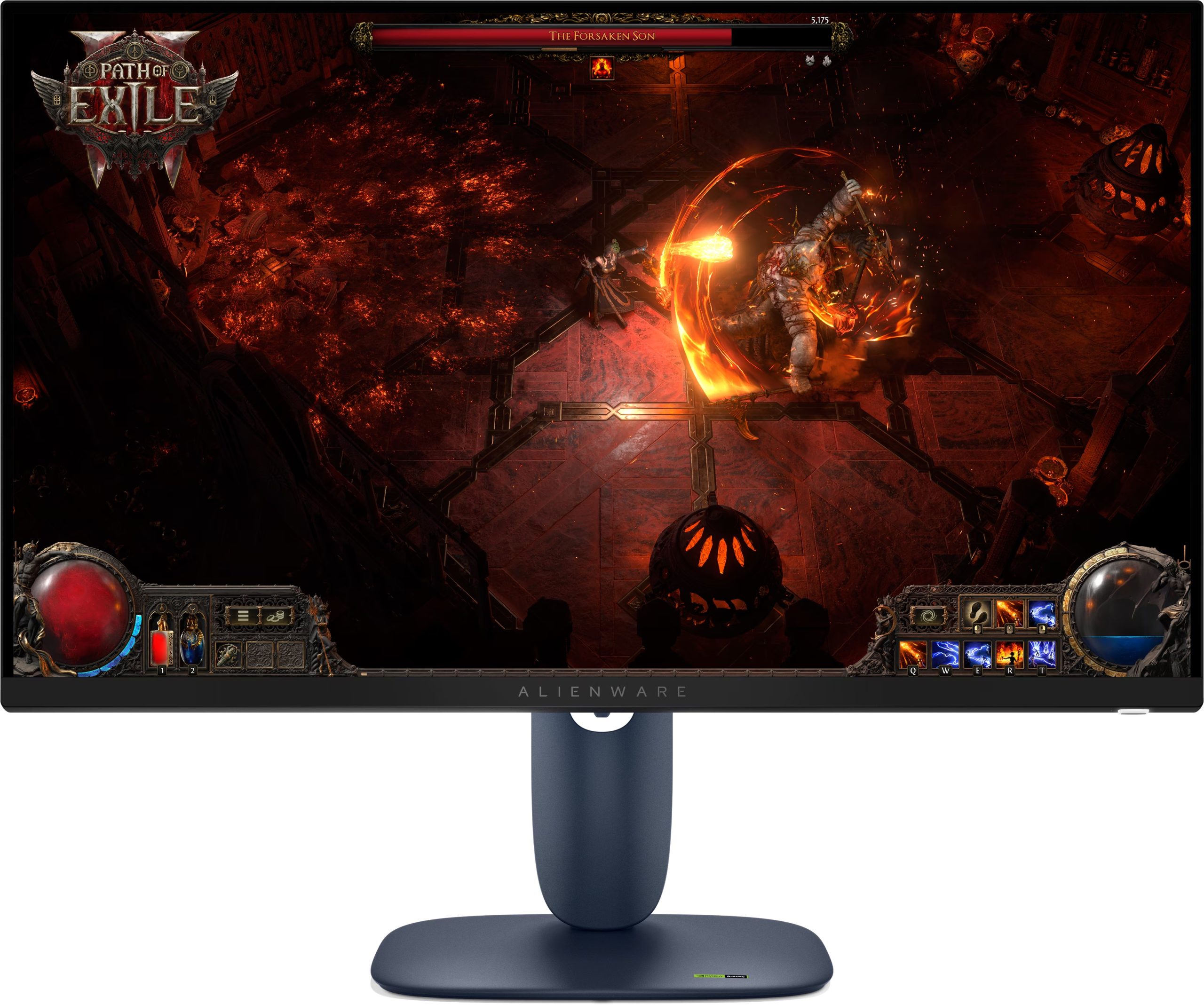 Màn Hình Gaming Alienware AW2725DM (27 inch/Fast IPS/2K/180Hz/1ms) 2xHDMI/1 DP/1 USB type-A/1 USB type-B
