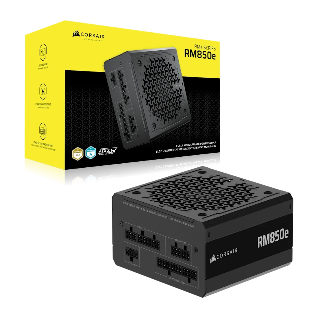 Nguồn Máy Tính Corsair RM850e 850W (ATX 3.1/Cybenetics Gold)