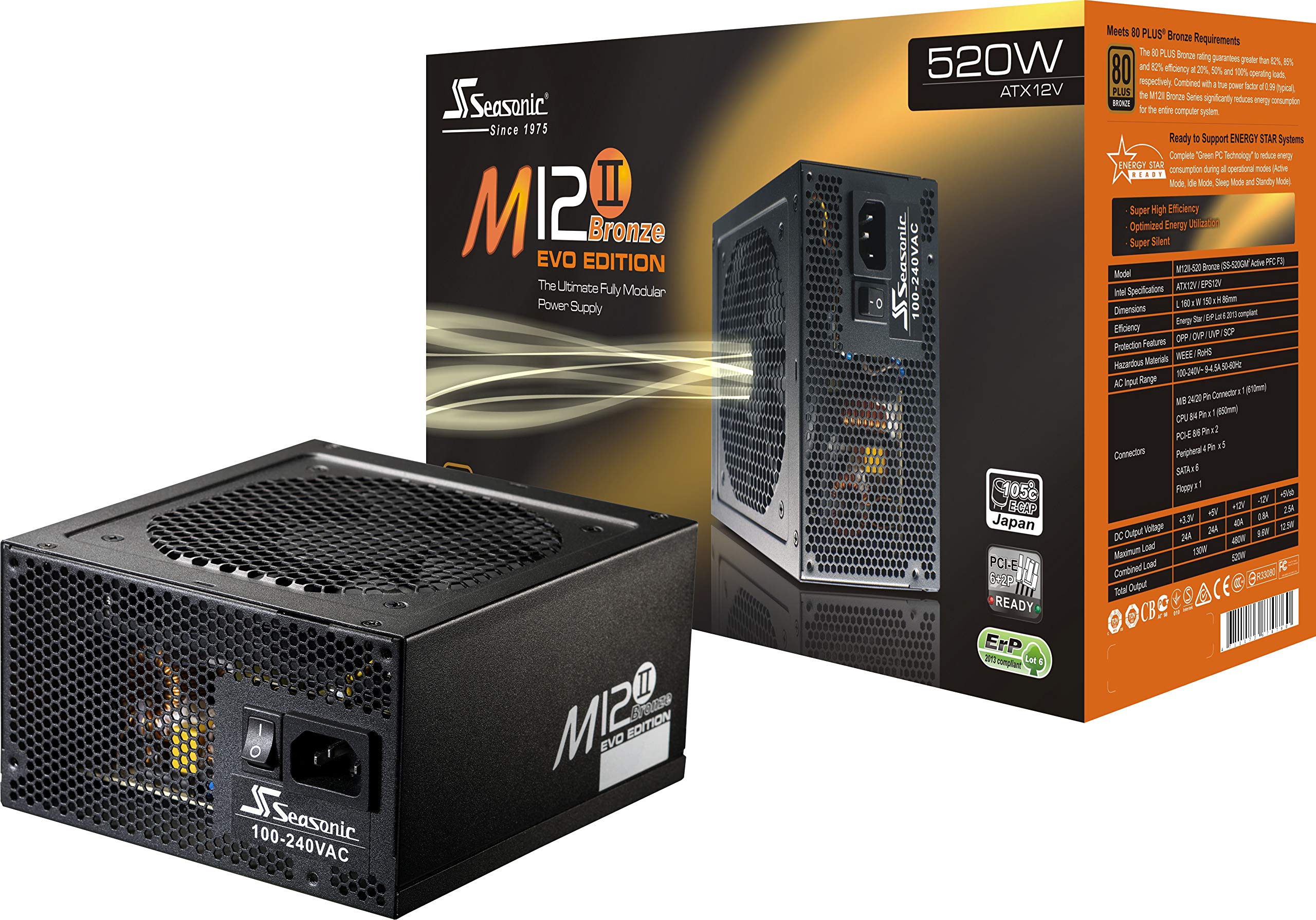 Nguồn Seasonic 520W M12II Bronze Evo Edition (80-Plus Bronze)