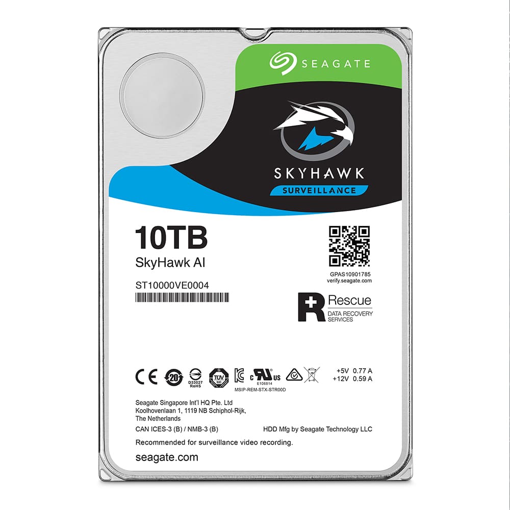 Ổ cứng HDD Seagate SkyHawk AI 10TB 3.5 inch SATA3 256MB Cache 7200 RPM - ST10000VE001
