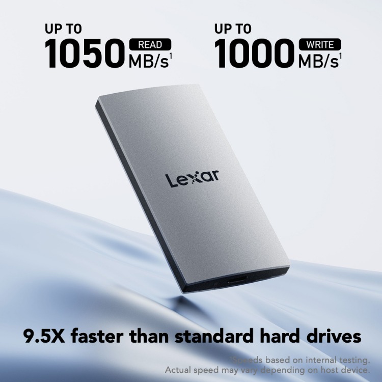 Ổ cứng di động SSD Lexar 1TB ES3 1050MB/s/1000MB/s Type-C + USB 3.2 (LES3XXX001T-RNSNG)