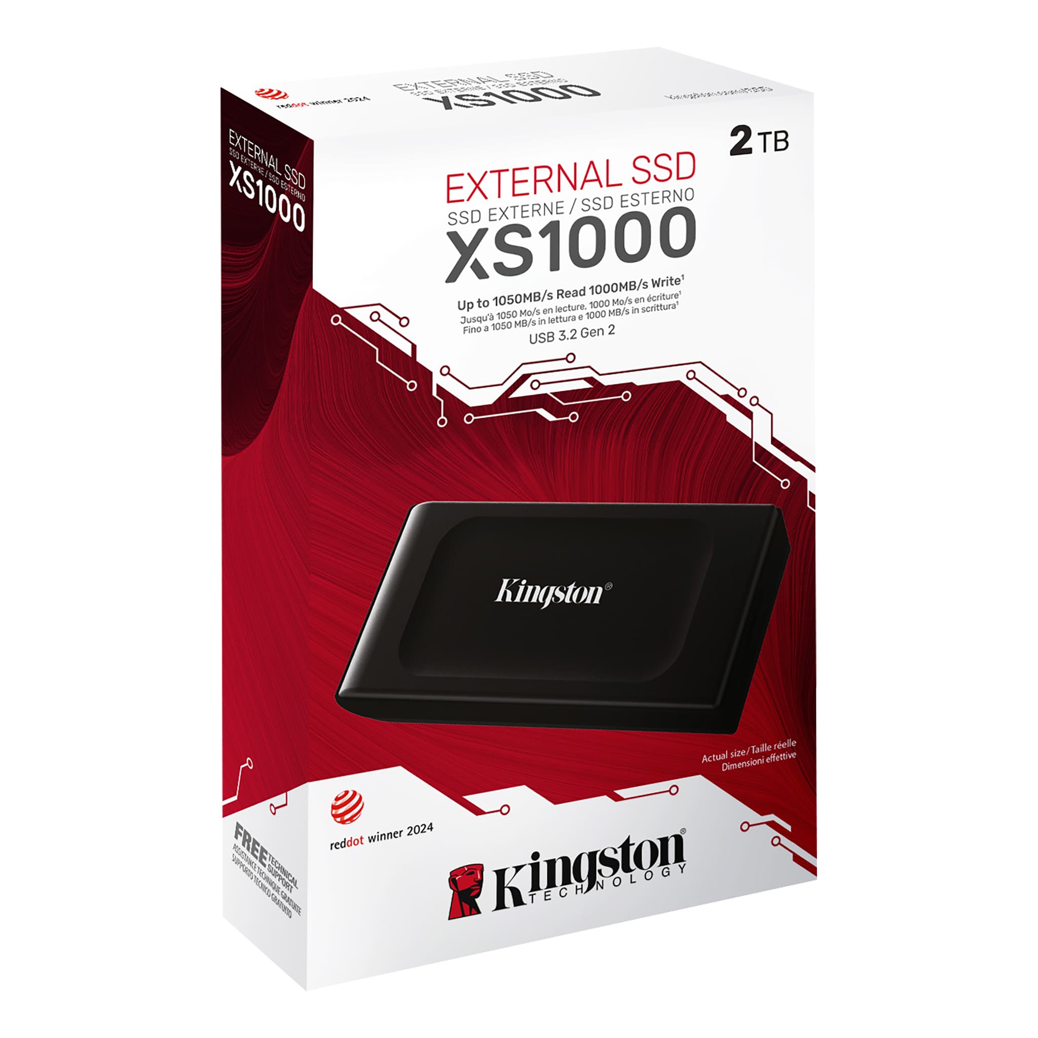 Ổ cứng di động SSD Kingston XS1000 2TB Black (SXS1000/2000G)