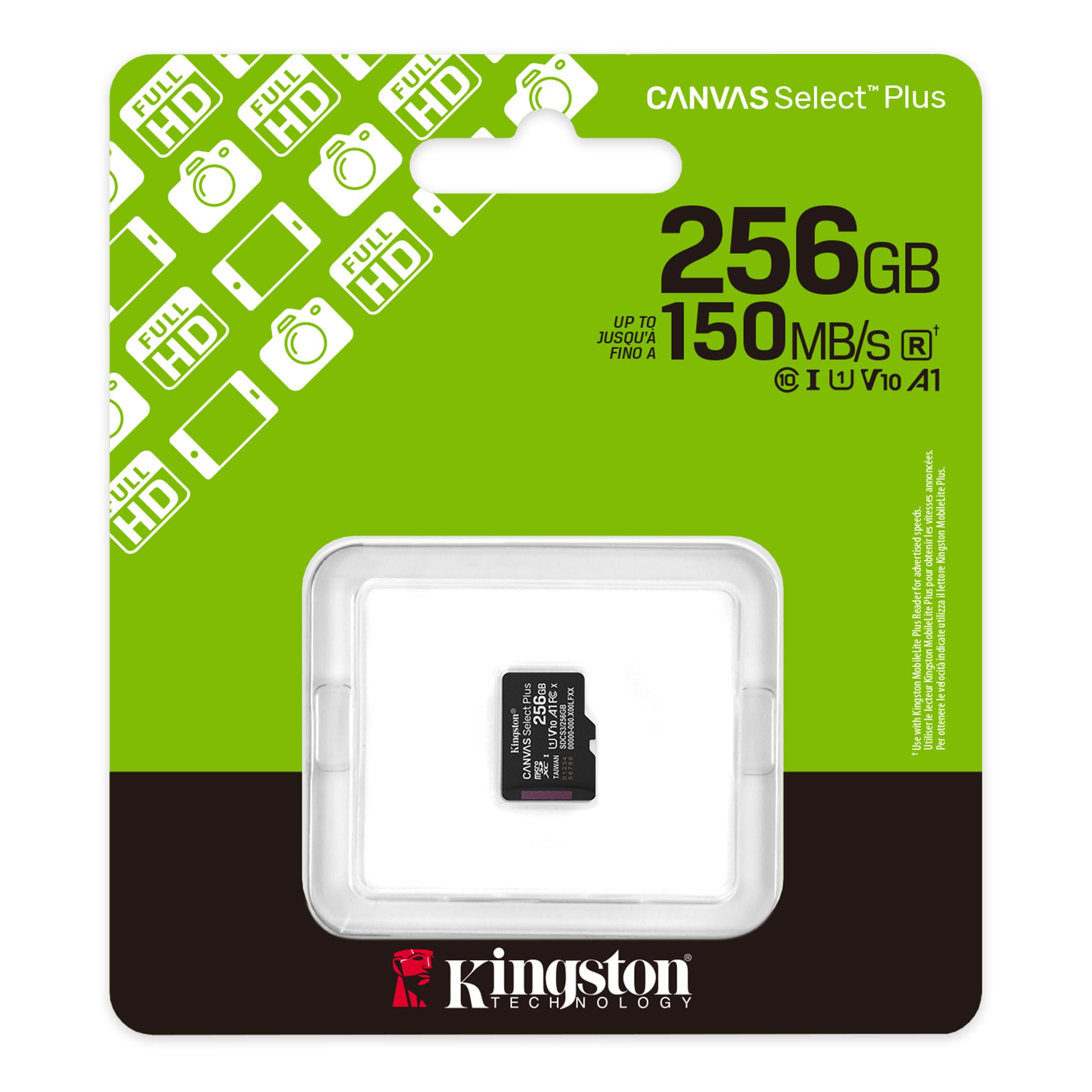 Thẻ nhớ Kingston microSD Canvas Select Plus 256GB (SDCS3)
