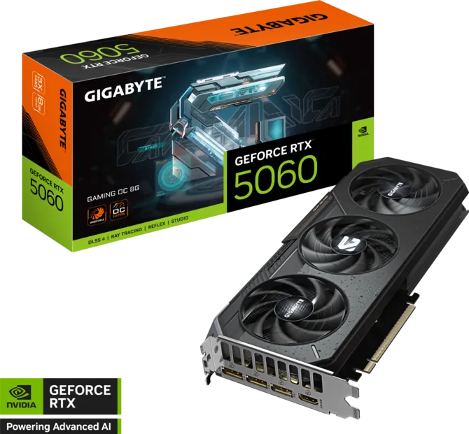 Card đồ hoạ Gigabyte RTX 5060 GAMING OC 8GB (N5060GAMING OC-8GD)